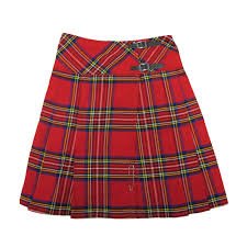 red tartan skirt womens