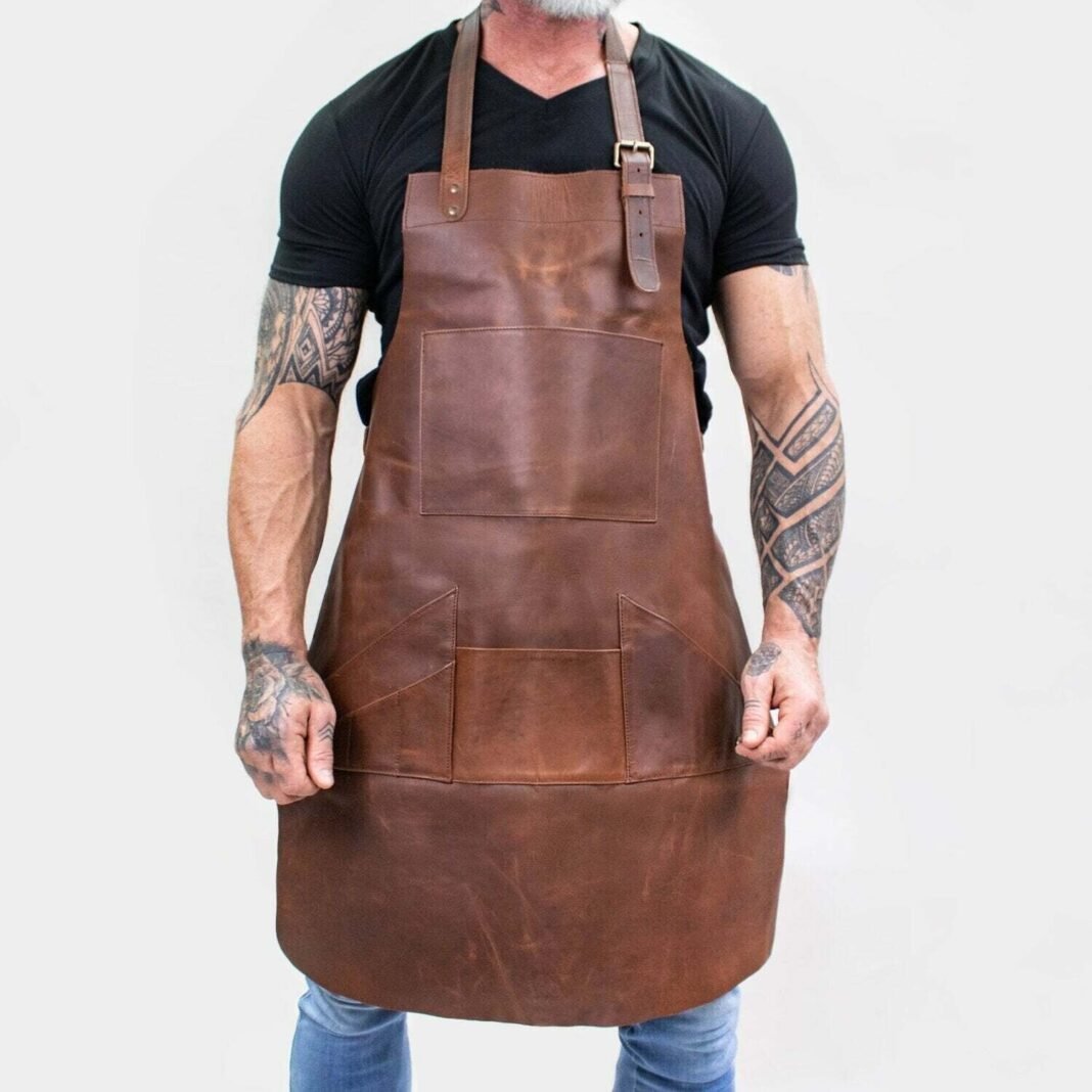 leather cooking apron