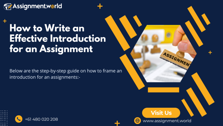 How to Write an Effective Introduction for an Assignment